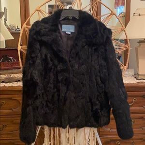 Vintage Nine West rabbit fur coat